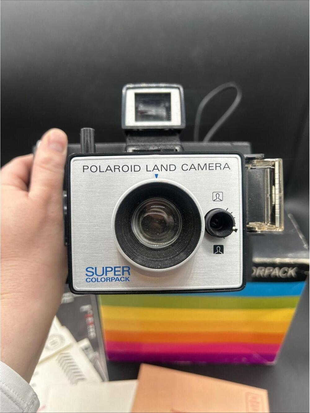 Vintage 1970’s Polaroid Super Shooter Land Camera Orig Box Manual Untested Clean - Picture 7 of 10